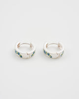 Forget Me Not Silver Mini Hoop Earrings