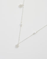 Collana Ragnatela & Perle Argento