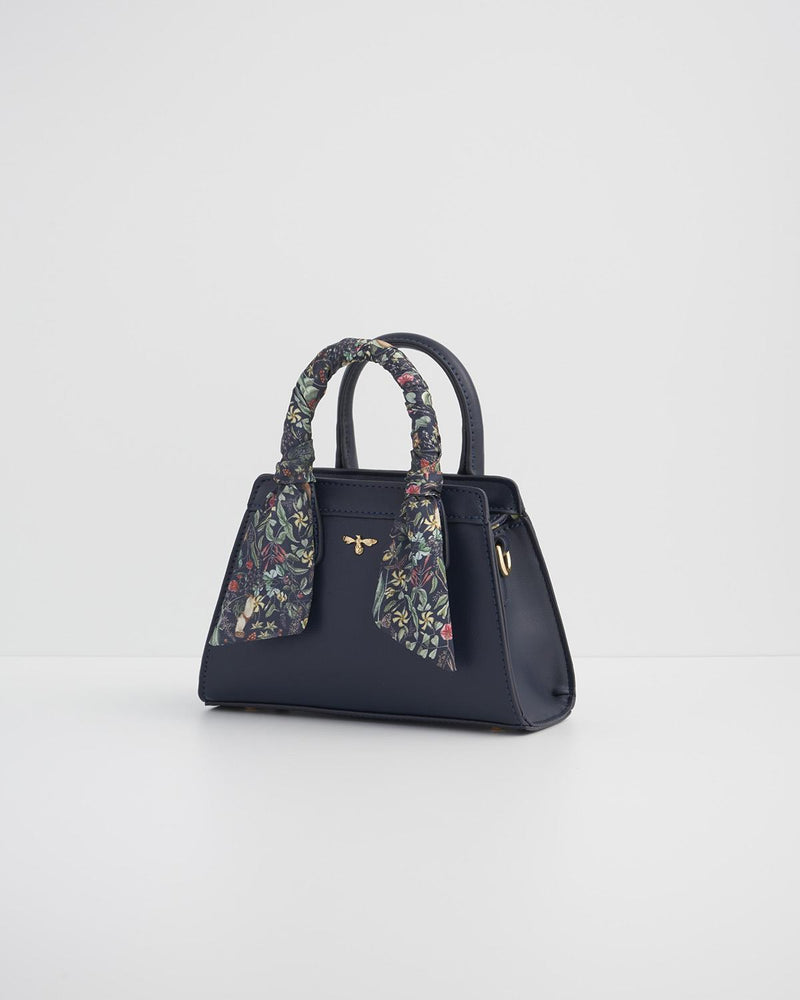 Mini Borsa Tote Wolf Garden Navy