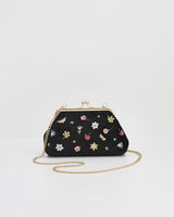 Pochette Vittoriana Velluto Nero Ricamato