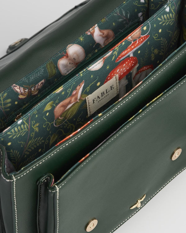 Into the Woods Green Satchel