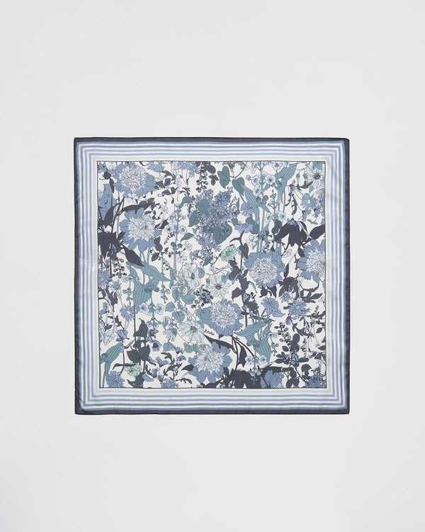 Foulard Deco Blooms Blu