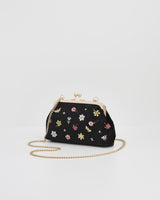 Pochette Vittoriana Velluto Nero Ricamato