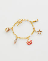 Bracciale Oro con Conchiglie Dipinte a Mano