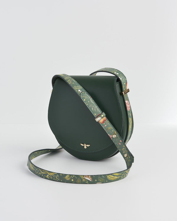 Into the Woods Green Saddle Bag