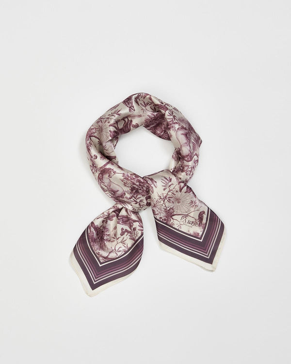 Foulard Wolf Garden Borgogna