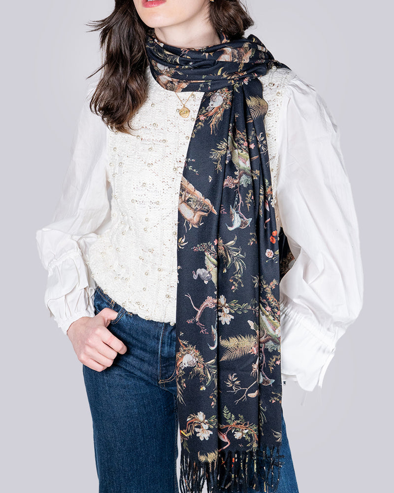 Sciarpa Toile con Frange Wonderland 