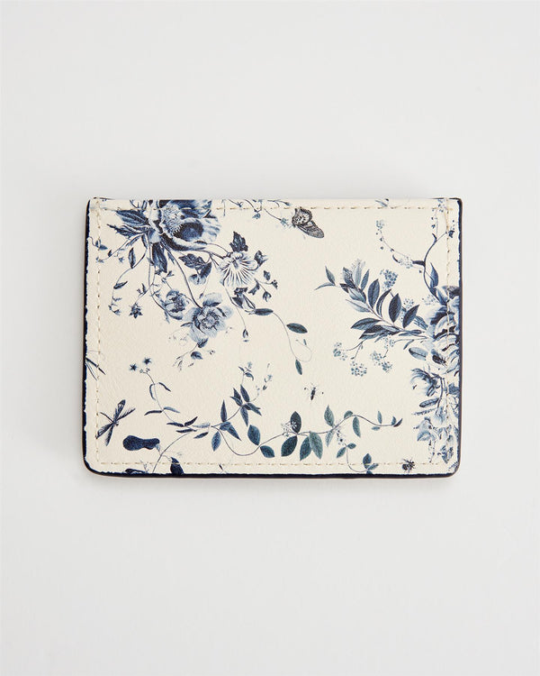 Portacarte Lucy Floreale Blu