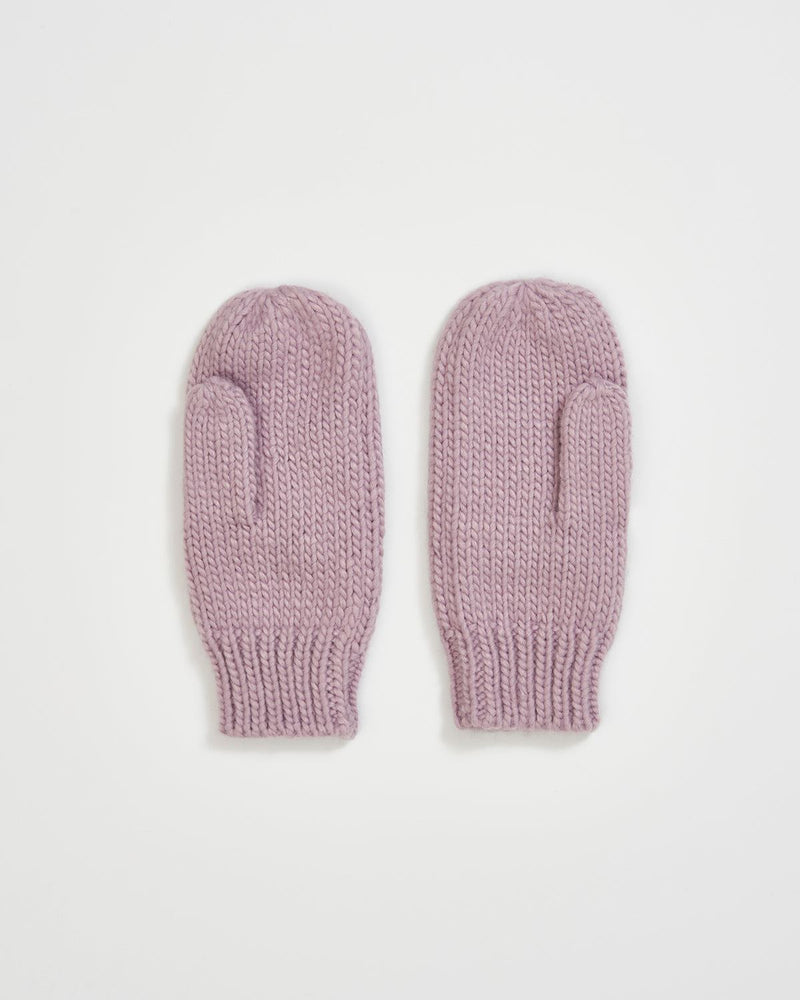 Forget-Me-Not Knitted Lilac Mittens