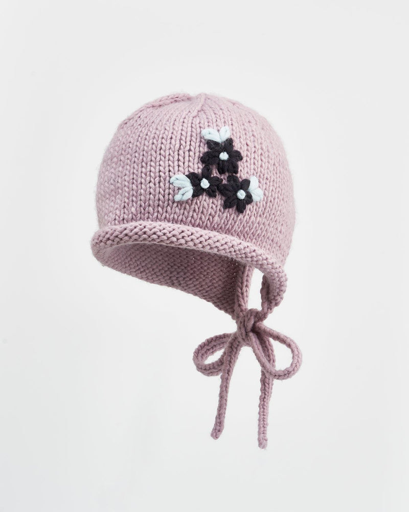 Forget-Me-Not Knitted Lilac Bonnet