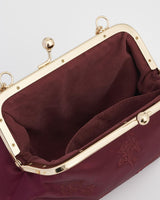 Pochette Vittoriana Satinata Bordeaux