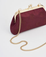 Pochette Vittoriana Satinata Bordeaux