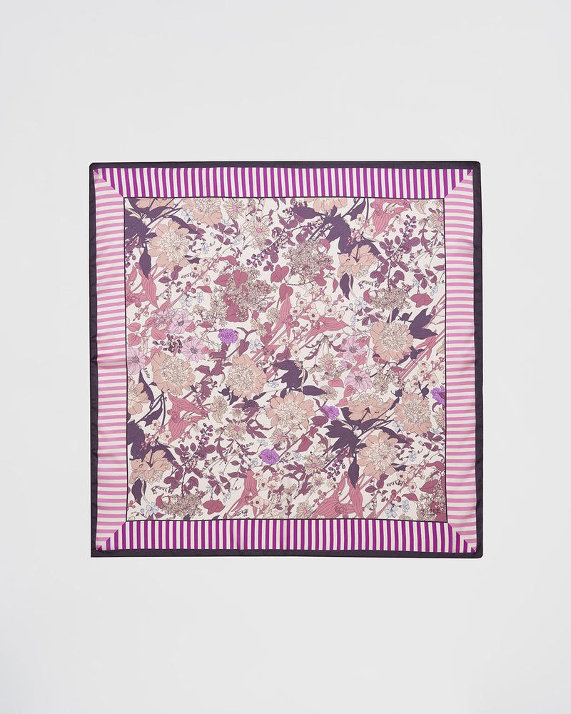 Foulard Deco Blooms Bordi a Righe