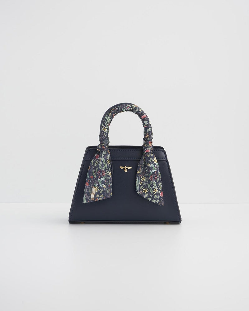 Mini Borsa Tote Wolf Garden Navy