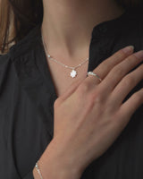 Collana Ragnatela & Perle Argento