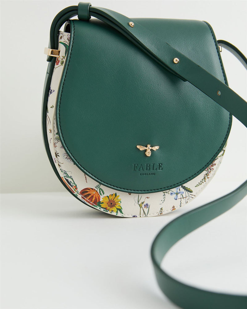 Borsa Saddle Verde e Avorio con Zucca