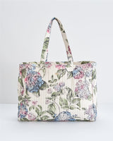 Borsa Tote Cotone Trapuntato Ortensia