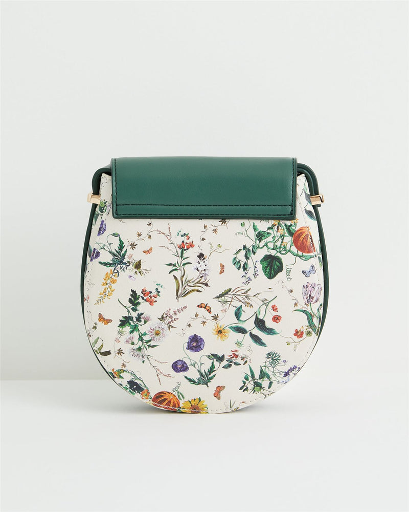 Borsa Saddle Verde e Avorio con Zucca