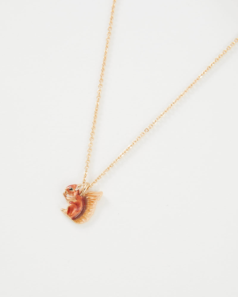 Collana Scoiattolo Rosso Smaltato