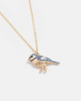 Collana Cinciallegra Azzurra Smaltata
